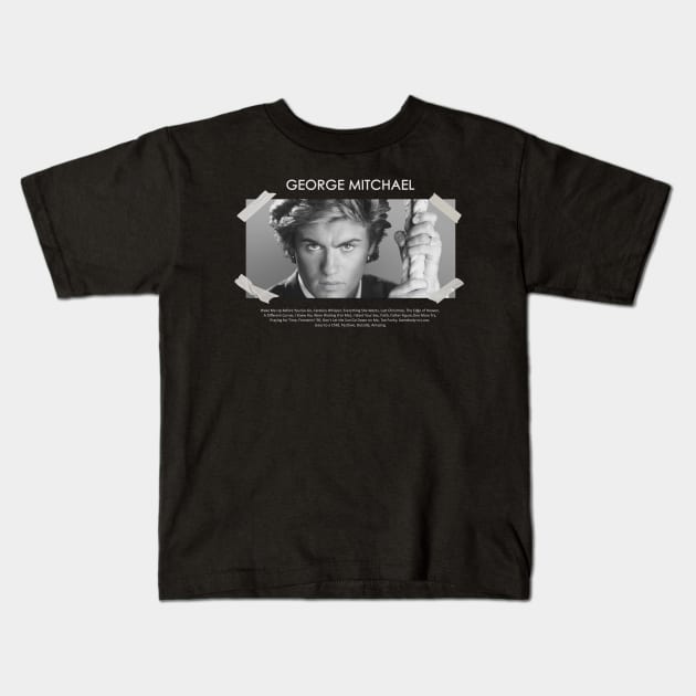 George Michael Kids T-Shirt by instri